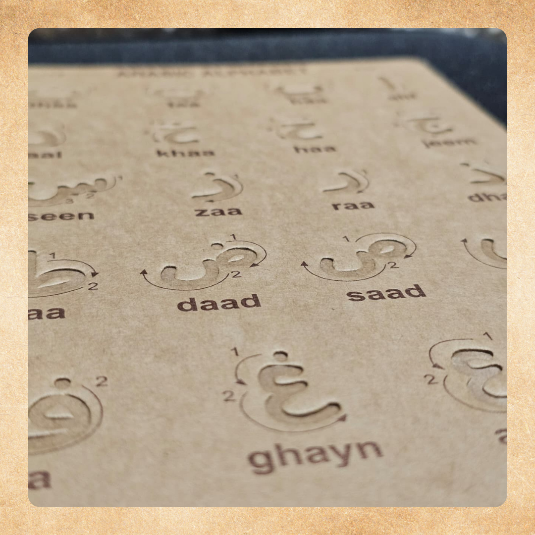 Grooved Learning Kit (Reusable Arabic + English)